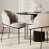 Buy Dining Chair - Upholstered in Fabric - Ruma Beige 60699 in the United Kingdom